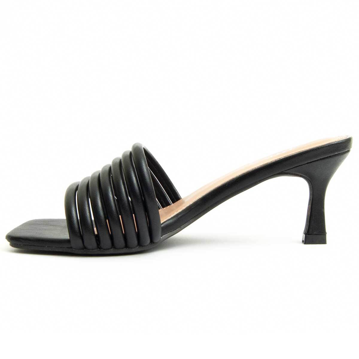 Sandalia de tacón - Negro - Altura: 7 cm