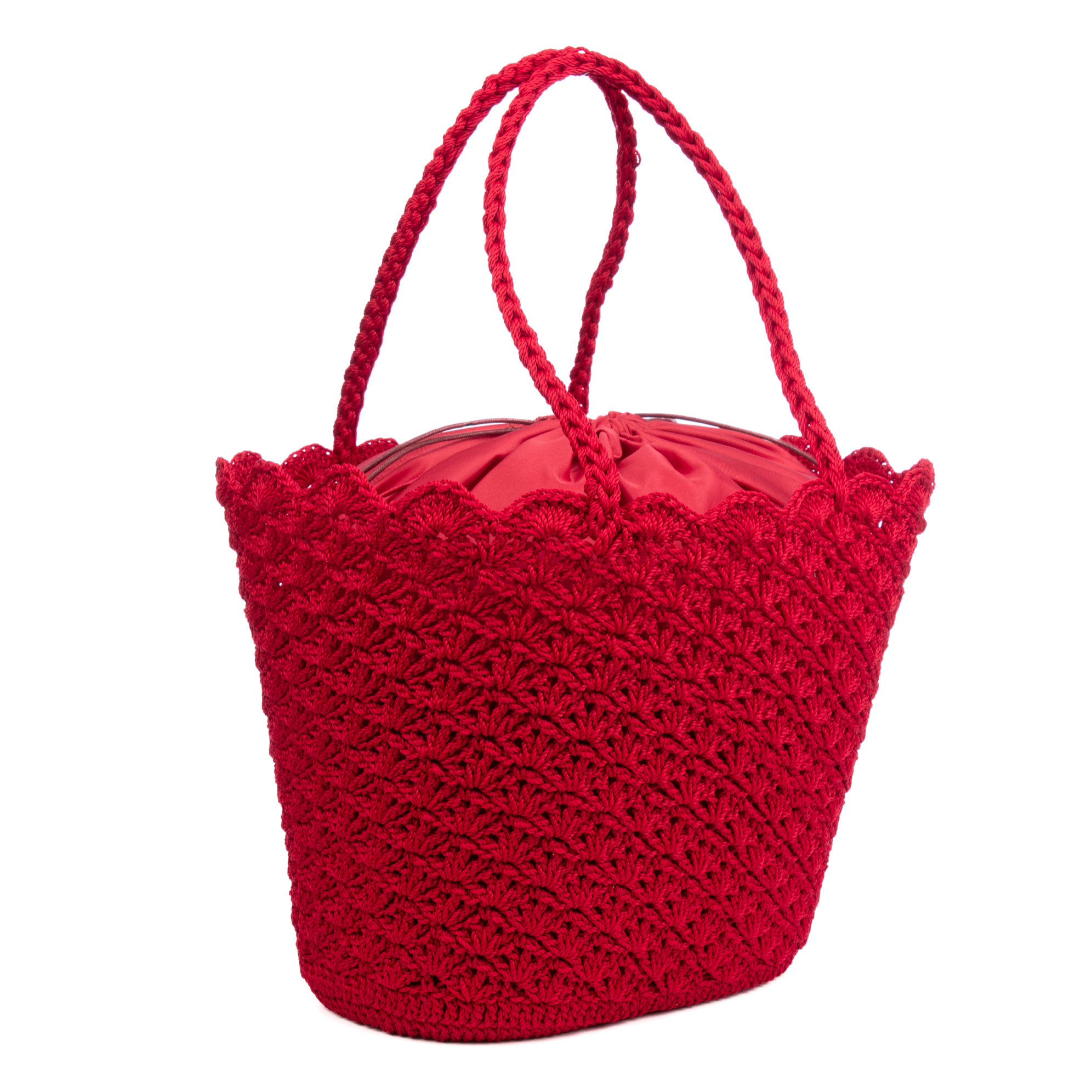 Basentello Bolso de hombro Mujer. Fabricaco en algodón tejido artesanal a mano.