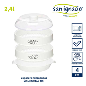 Vaporera microondas 2,4l colección kinvara