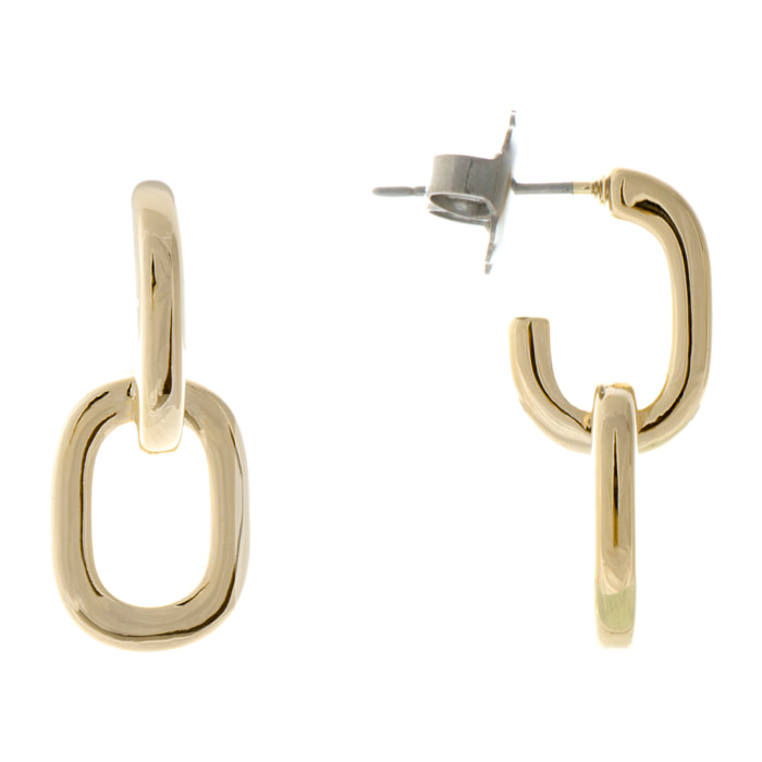 Pendientes acabados en oro amarillo de 18K