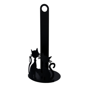 Portascottex in metallo gatti nero tondo cm ø15h33