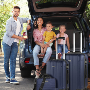 Juego De Maletas Rígidas Abs Itaca Havel Marino