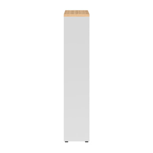 Etagère range épices à roulettes blanc et bois