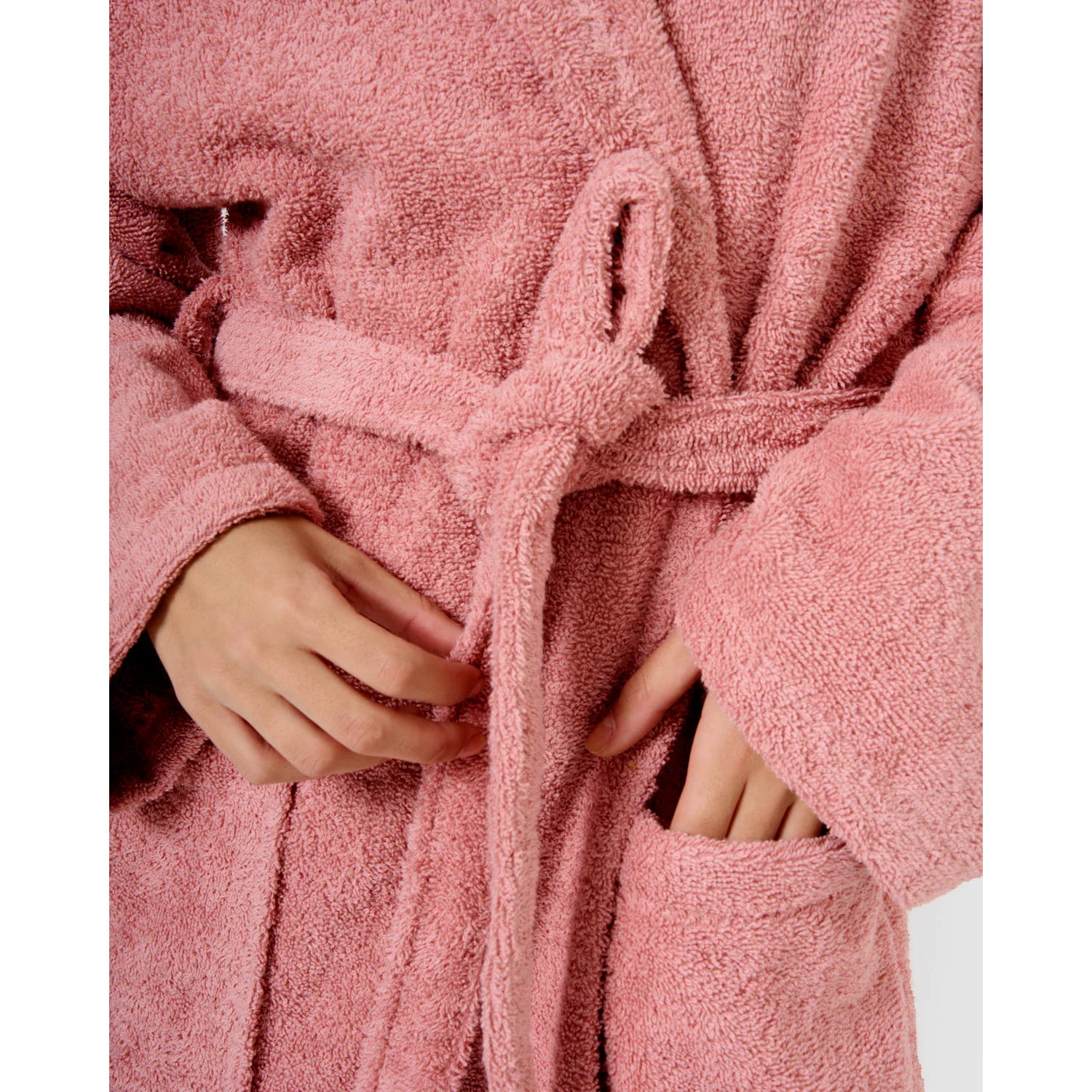 Albornoz capucha 450gr unisex rosa keike