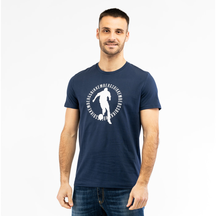 BIKKEMBERGS t-shirt uomo dress blue