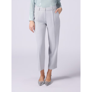 Oltre - Pantaloni in tessuto fluido - Grigio