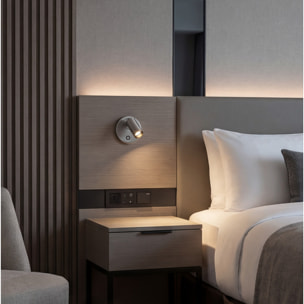 LEDS C4 Luz de lectura Chic LED 3.9 Blanco cálido - 2700K TOUCH DIMMING Níquel satinado 200lm