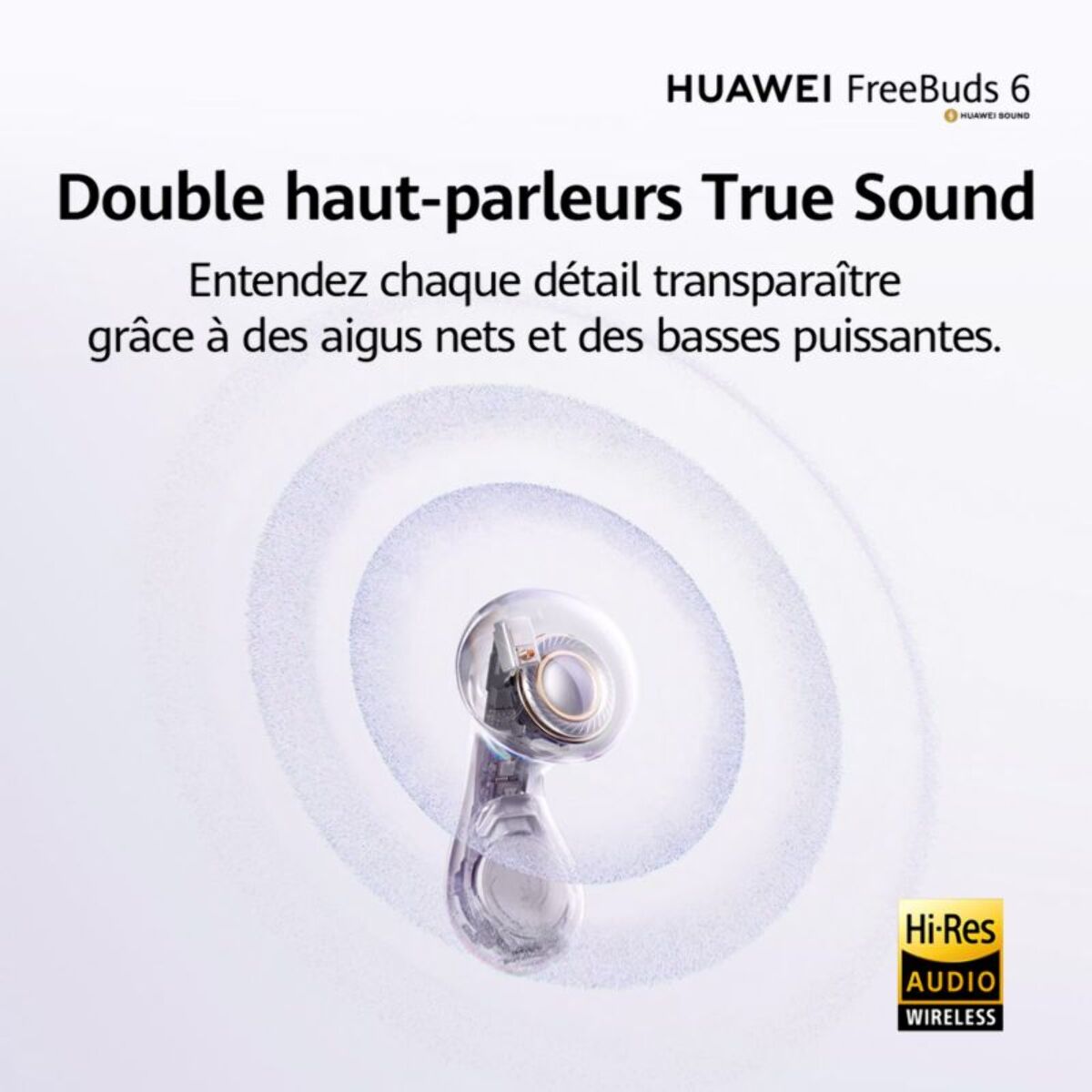 Ecouteurs HUAWEI Freebuds 6 Blanc