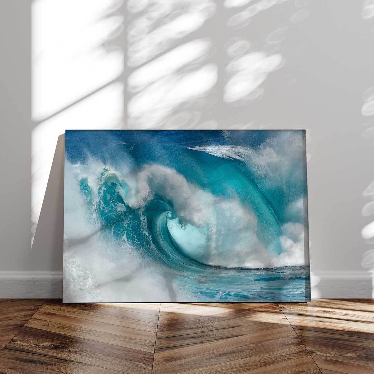 Tableau mer Tube bleu Tableau alu Dibond