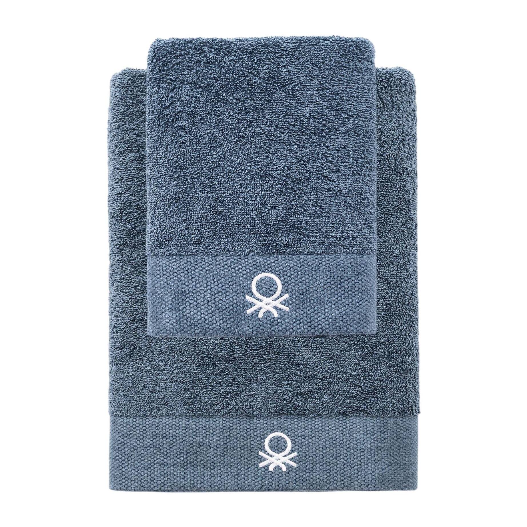 Juego de 2 toallas de baño 50x90cm + 70x140cm, gris oscuro