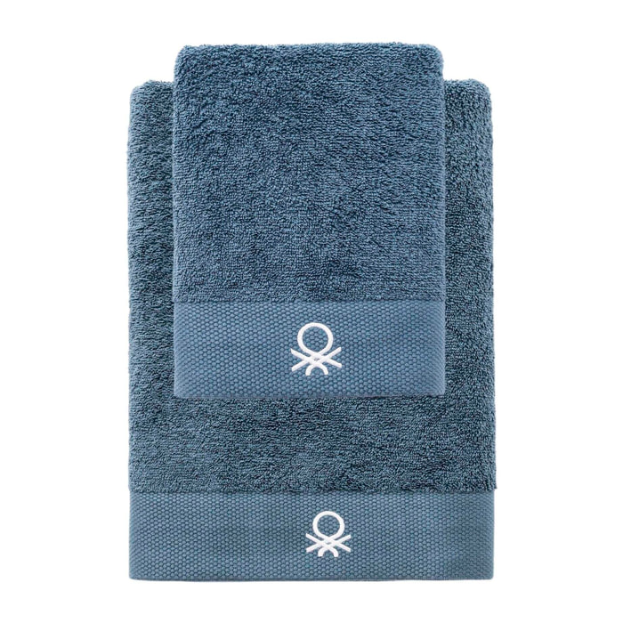 Juego de 2 toallas de baño 50x90cm + 70x140cm, gris oscuro