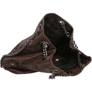 Borsa a spalla da donna In Vera pelle Made in Italy 30x26x17 cm