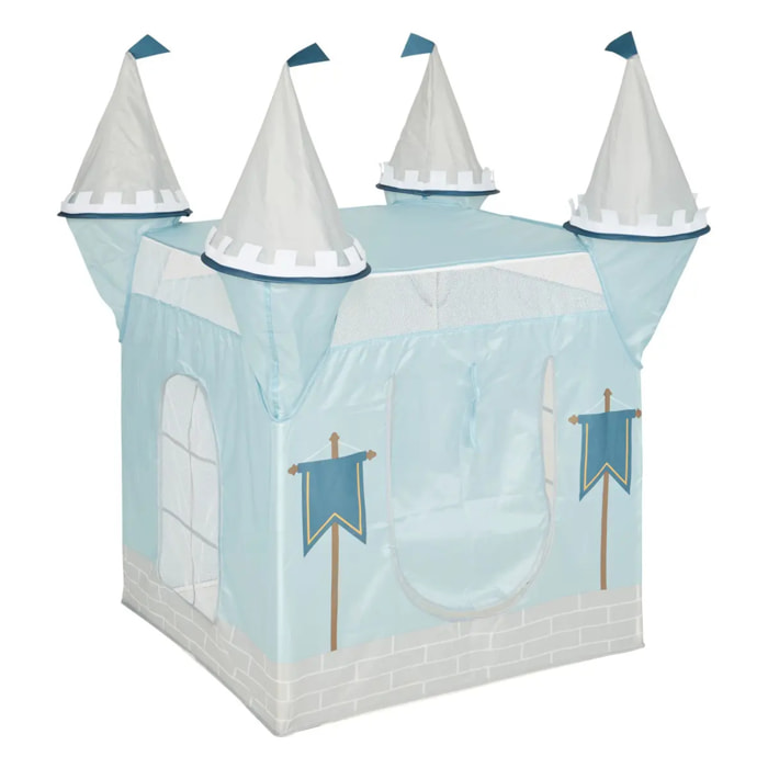 Tente château fort 130x78cm bleu