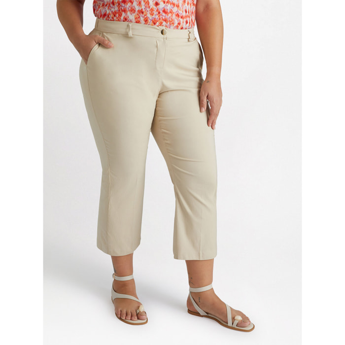 Fiorella Rubino - Pantalones cropped - Beige