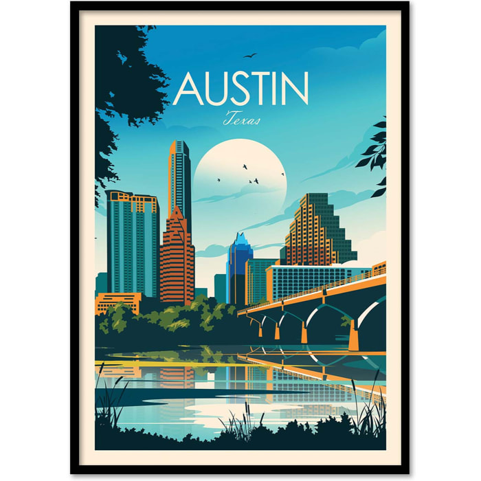 Affiche - Austin Texas - Studio Inception