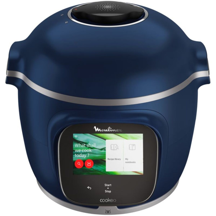 Cookeo MOULINEX CE943410 bleu  touch wifi pro balance integrée 6 L, 13 modes de cuisson, 250 recettes