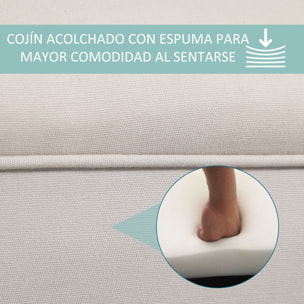 Taburete Pie de Cama Banqueta con Brazos Tapizada tipo Banco de Madera para Dormitorio Salón Recibidor 102x36x51cm Carga 130kg