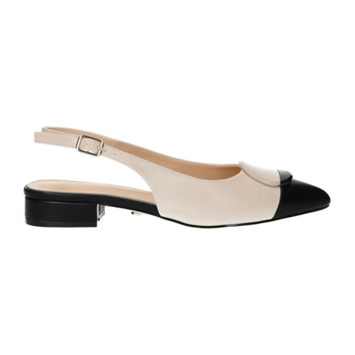 Décolleté sling back Donna Tata Italia Nero