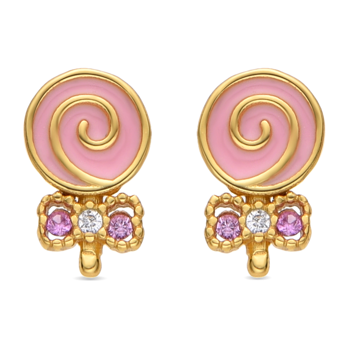 Pendientes Aku acabado oro amarillo 18k
