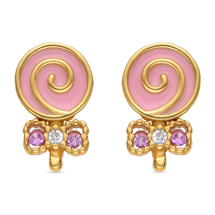 Pendientes Aku acabado oro amarillo 18k