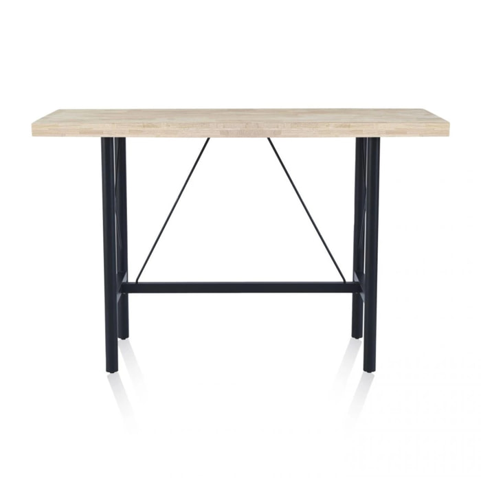 Mesa alta Bistro Negro - Roble