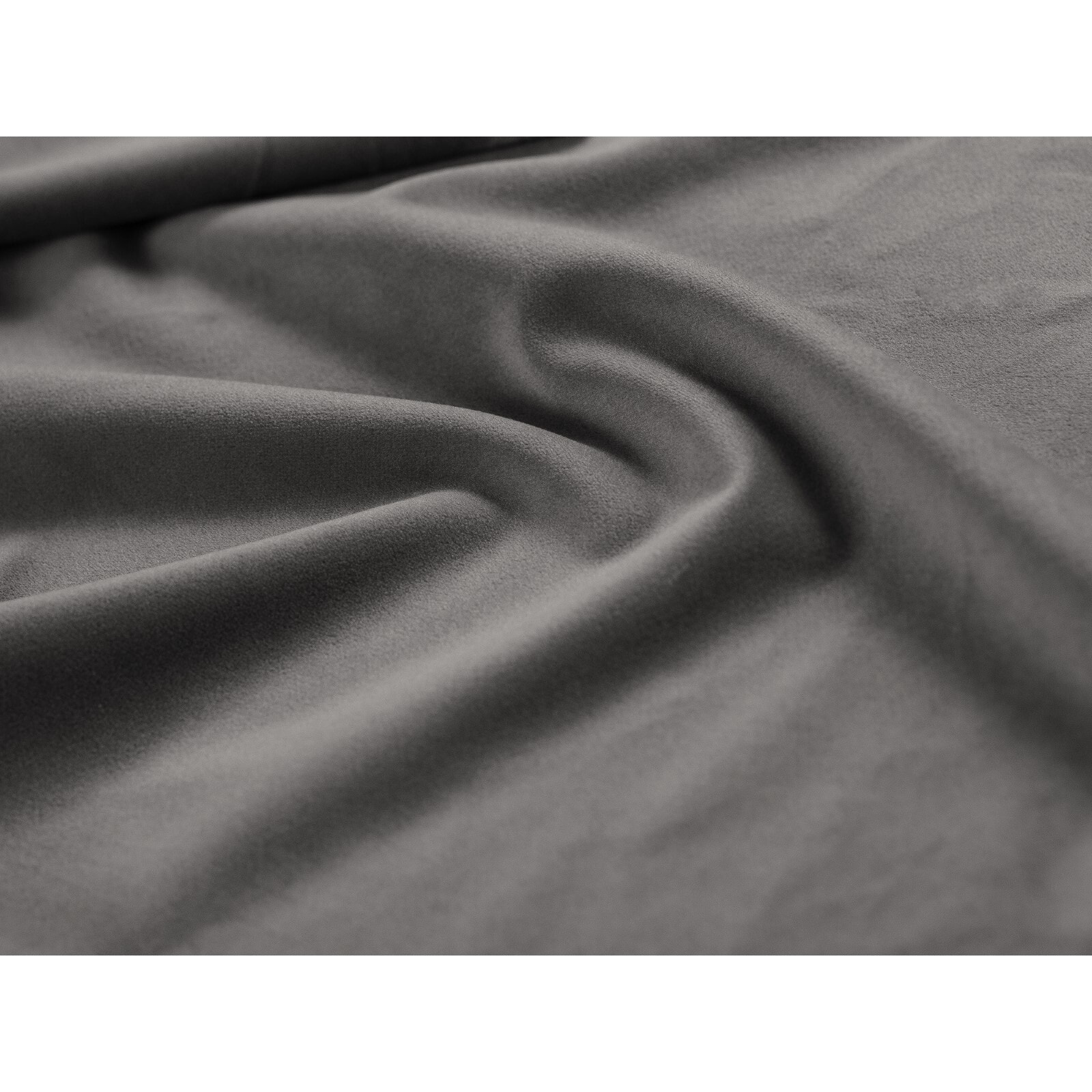 Méridienne droite "Vienna" en velours gris clair