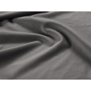 Méridienne droite "Vienna" en velours gris clair