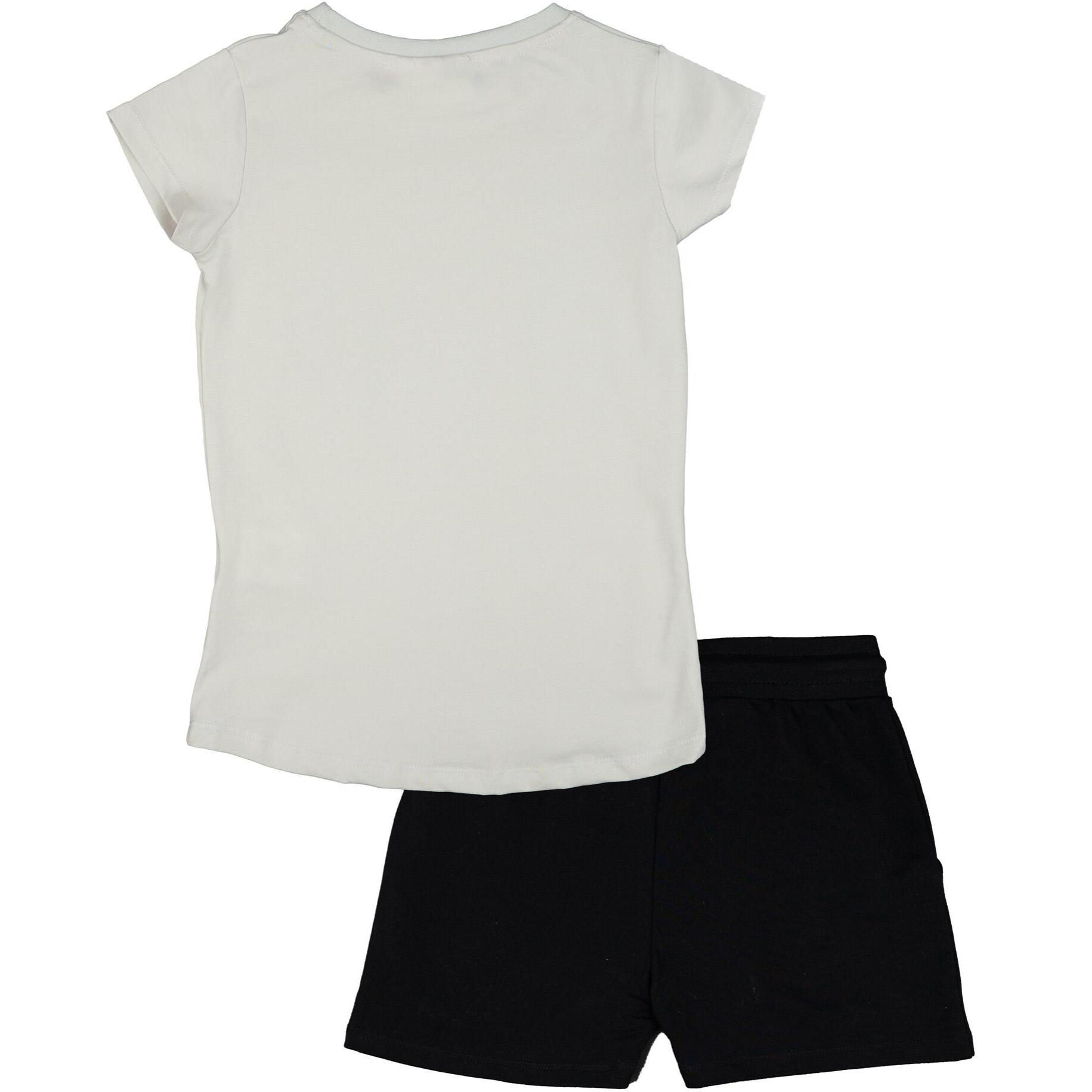 Set completo da bambina con t-shirt e pantaloncini Leone Be Glam