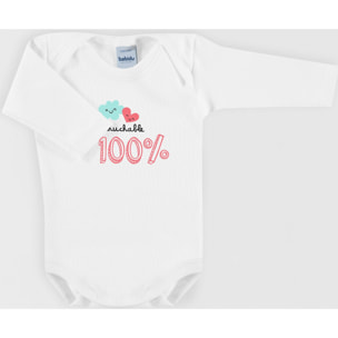 Body bebé manga larga frases americano