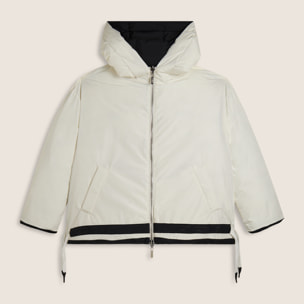 Piumino double-face donna con cappuccio regolabile