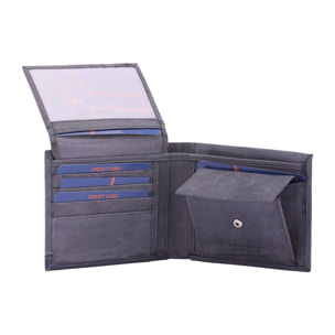 Portafoglio  da uomo In Vera pelle Made in Italy 10x12x3 cm