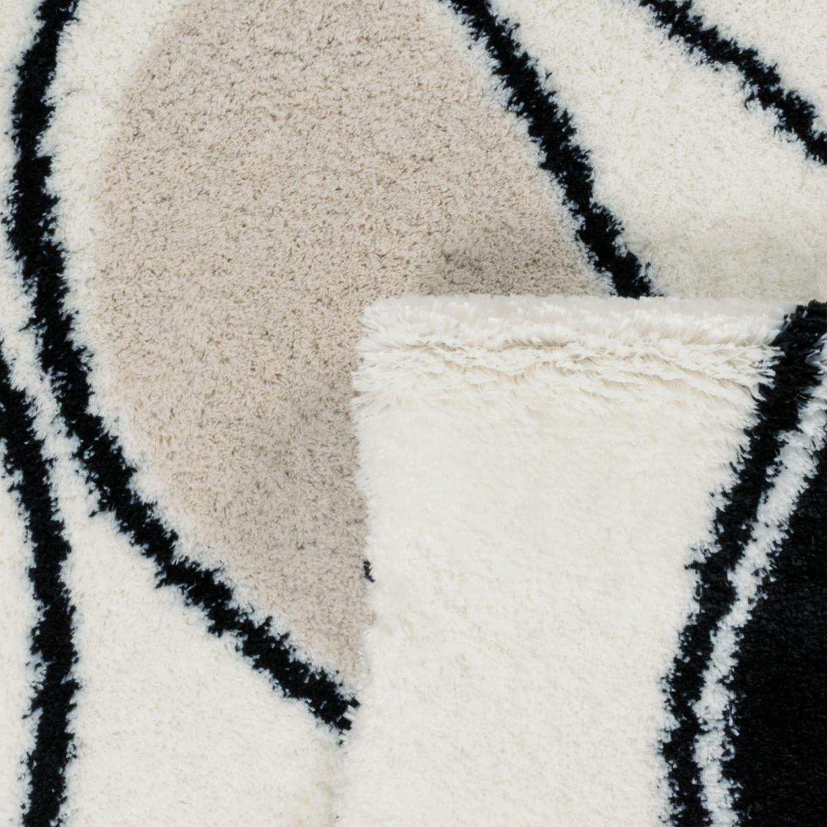 Tapis shaggy tissé motif géométrique CENU