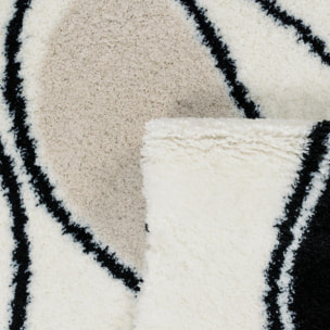 Tapis shaggy tissé motif géométrique CENU