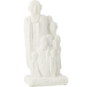 J-Line Figurine Groupe - polyrésine - blanc