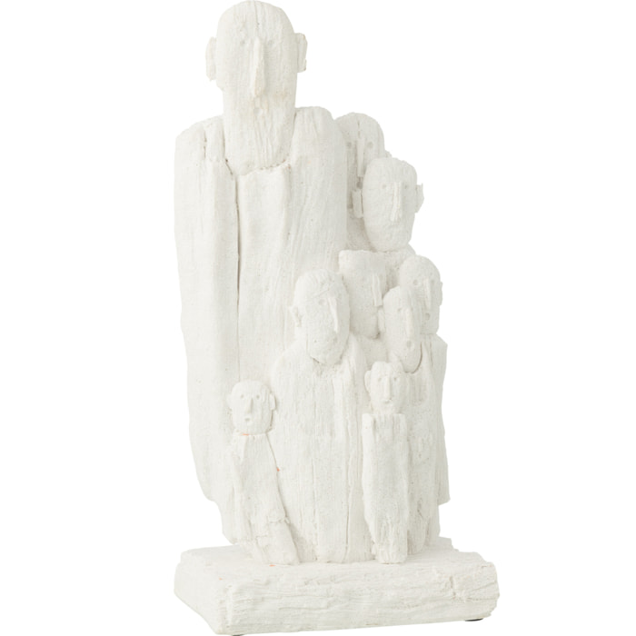 J-Line Figurine Groupe - polyrésine - blanc