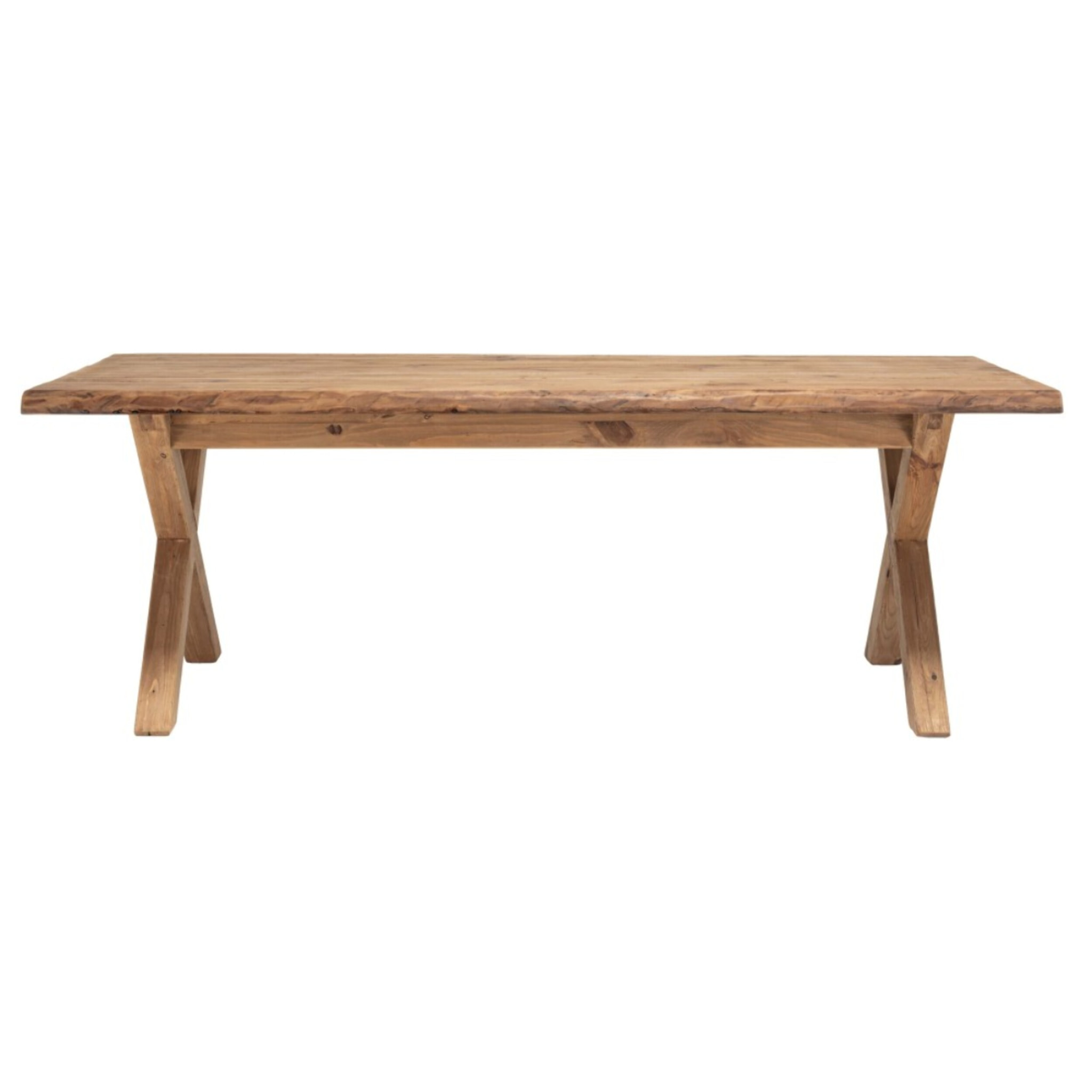 SANDY - Table à manger rectangulaire 220x100cm bois Pin recyclé