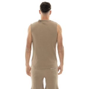 Camiseta sin mangas de canalé Leone 1947 Apparel. Libertad de movimiento.