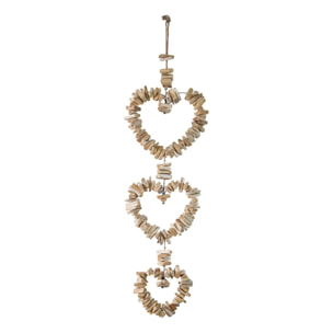 Décoration murale coeur Agnes H94cm en bois