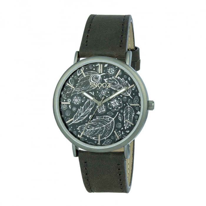 Reloj Snooz SAA1041-75 Unisex Analogico Cuarzo con Correa de Piel