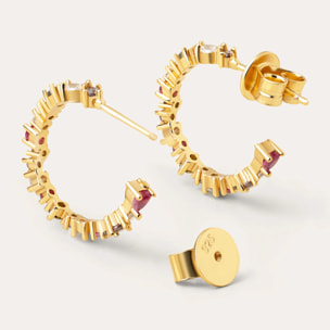 Orecchino Stellar Colors Argento Placcato Oro