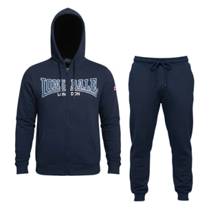Tuta Uomo LONSDALE Cotone Felpato Zip Cappuccio
