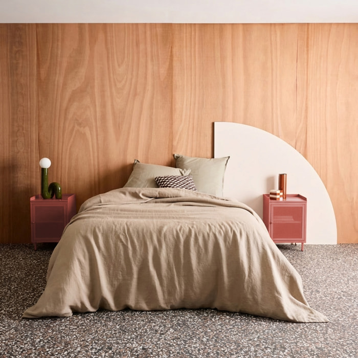 Table de chevet industrielle métal 1 porte (lot de 2) OHIO