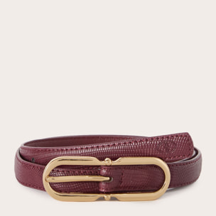 Motivi - Cintura lizard con fibbia - Bordeaux