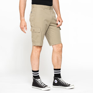 BERMUDA CARGO IN GABARDINA LEGGERA CON TASCONI