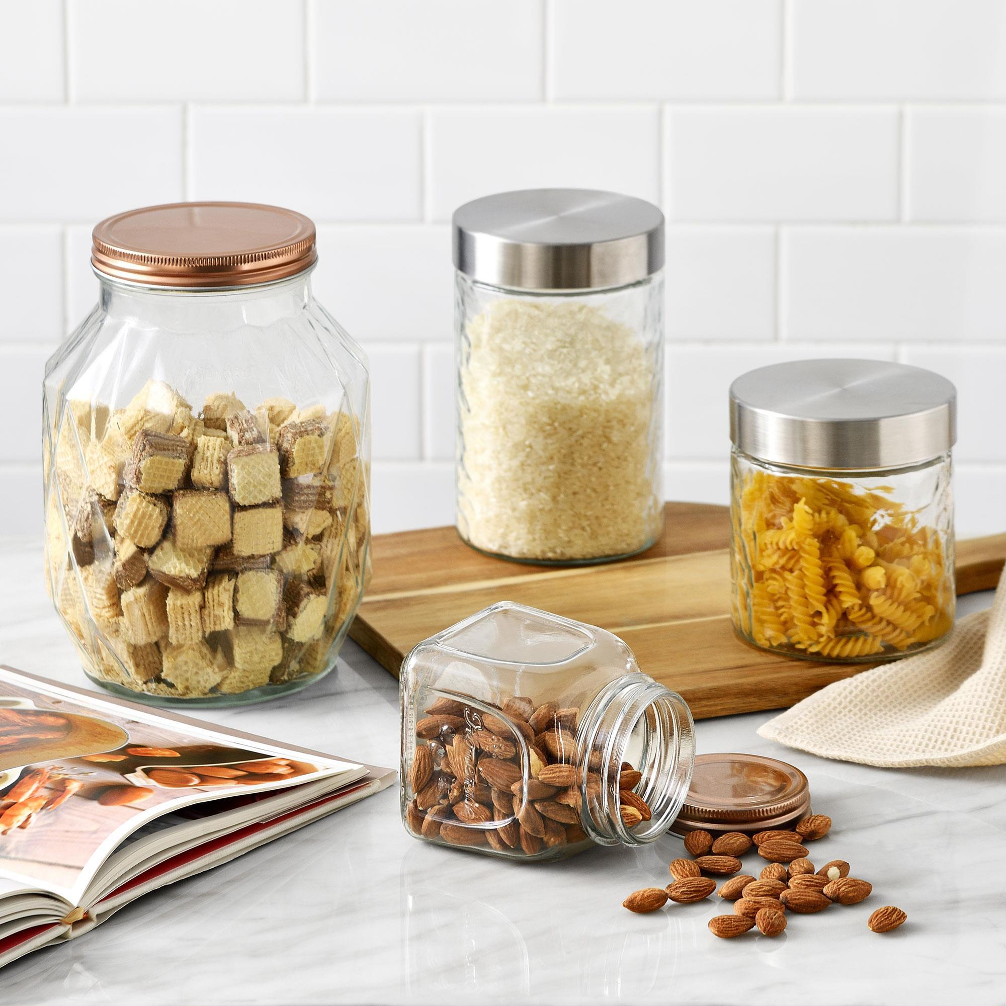 Bote de Vidrio – Recipiente de Almacenaje para Cocina con Tapa, Ideal para Pasta, Cereales y Alimentos Secos Renberg Signature