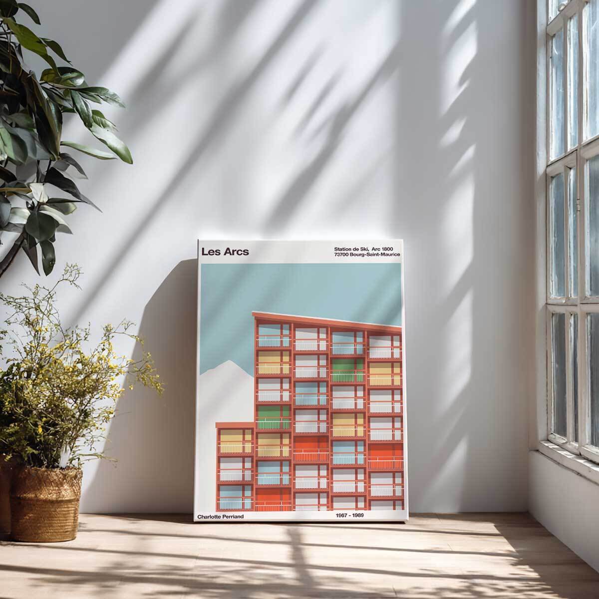 Tableau Arcs Charlotte Perriand Affiche déco architecture Toile imprimée