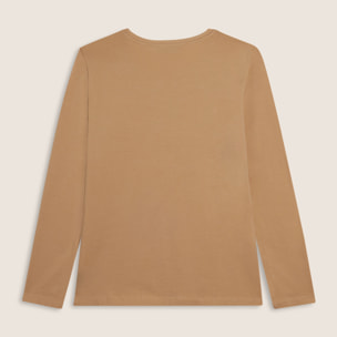 T-shirt a maniche lunghe con scritta “Something Amazing”