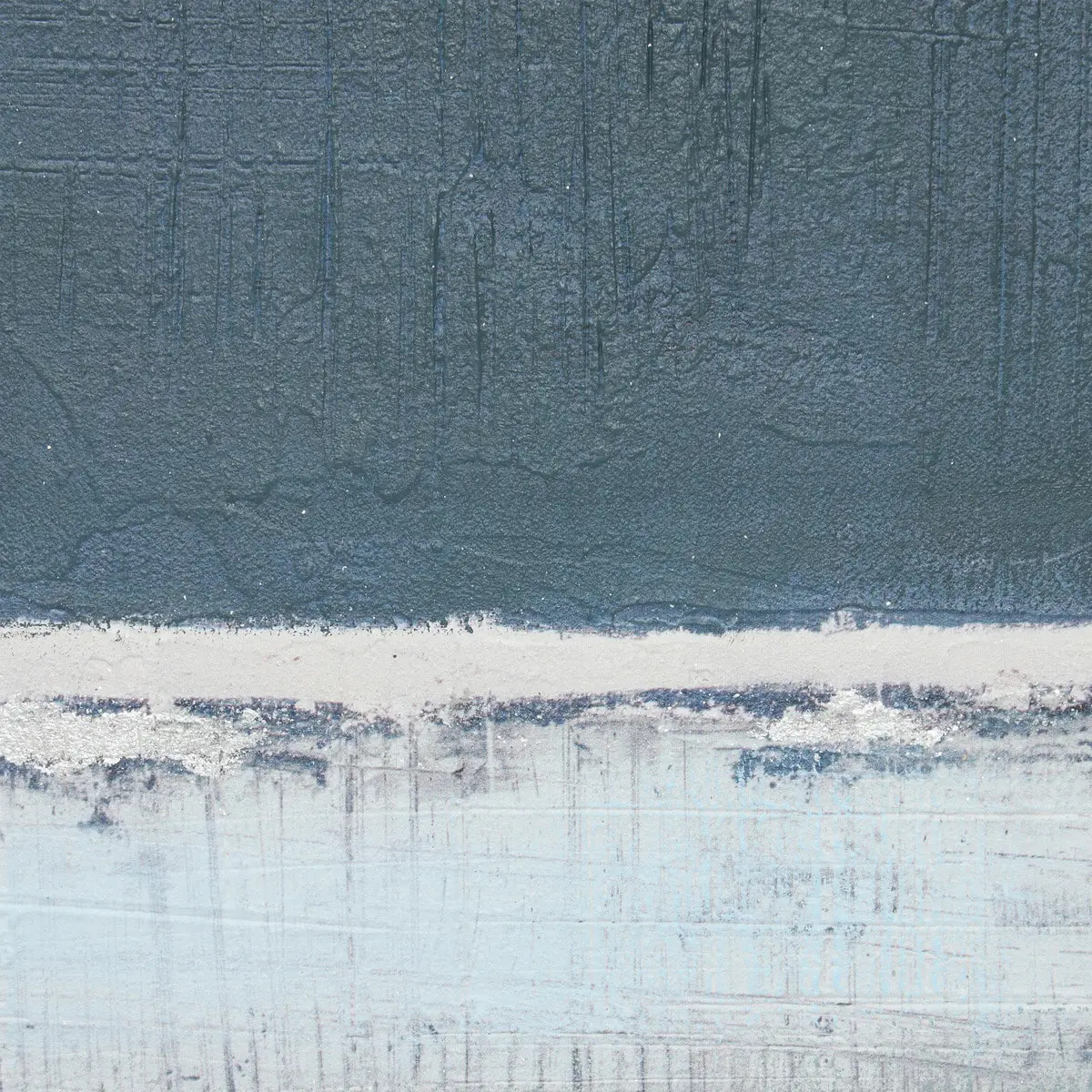 Toile peinte encadrée Jimena bleu 116x75cm