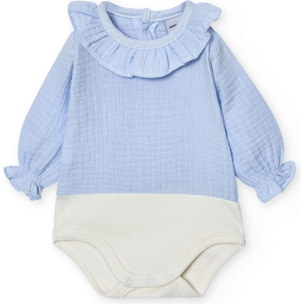 Body bebé manga larga cuello bambula