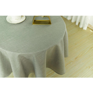 Nappe antitache unie perle ronde 160 cm